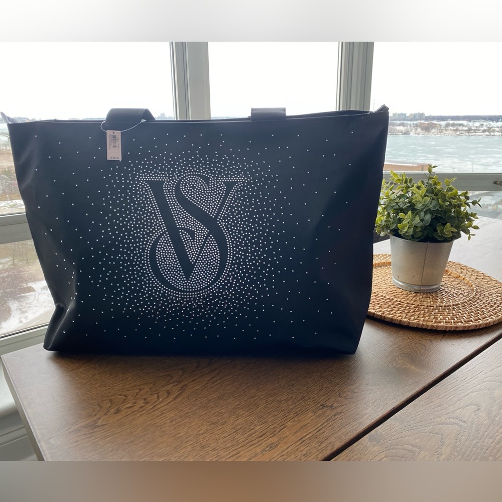 BRAND NEW Victoria’s Secret Black Sparkly tote bag.